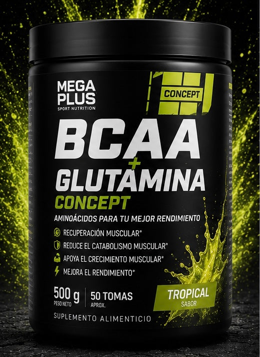 BCAA + GLUTAMINA CONCEPT 500G